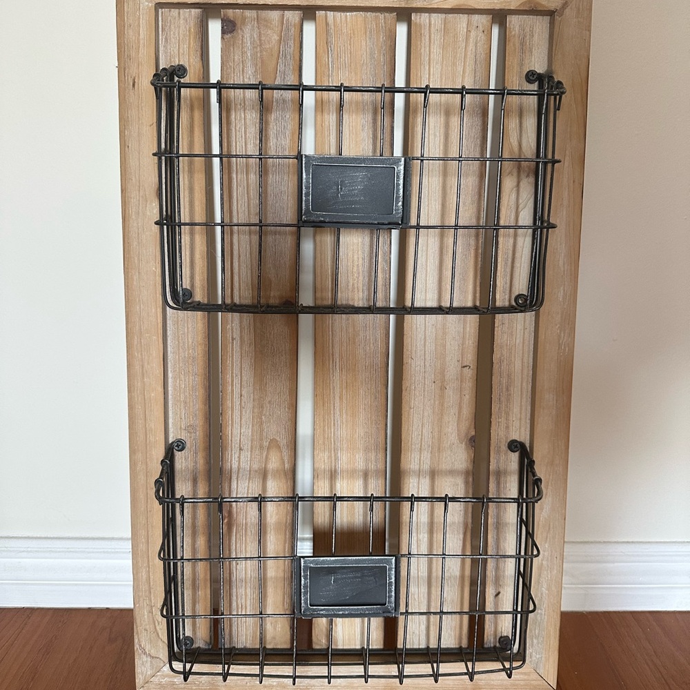 Marshalls Wooden Organizer with Black Accents